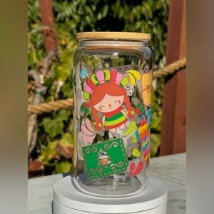 Mexican Christmas Libbey can glass 16oz